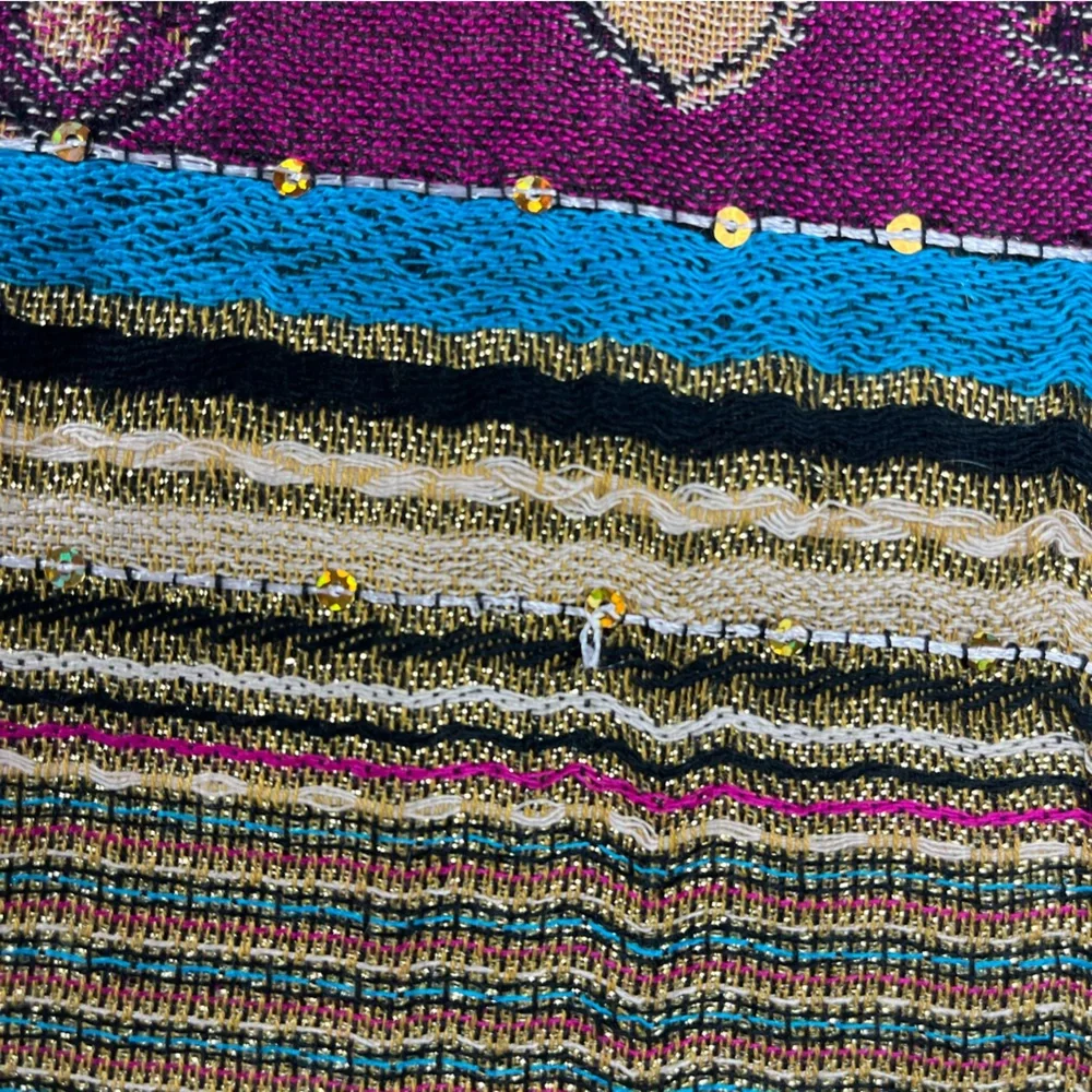 Croft & Barrow Embellished Fringed Scarf 27x70